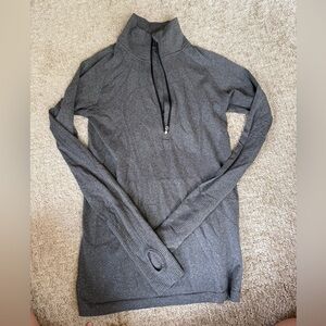 Lululemon Athletica Charcoal Quarter-Zip Sweatshirt
